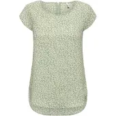 ONLY Blouse 'ONLVIC' pastelgroen / wit