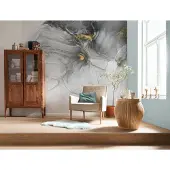 Overig Fotobehang Ink Gold Flow - Meerkleurig - 2,80m X 300cm