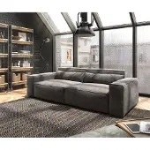 DELIFE Grote bank Sirpio 230x95 cm microvezel kaki bruin met kruk
