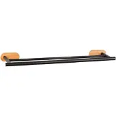 Wenko Orea Turbo-Loc Bamboo handdoekhouder duo zwart mat