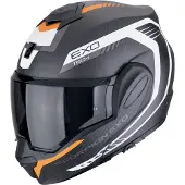 Scorpion EXO-Tech Evo Carbon Cosy Zwart Oranje Systeemhelm Maat 2XL