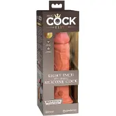 King Cock Elite 8 - dildo met zuignap - 20cm - donker huidskleur