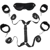 Rimba - bondage set voor bed - 6-delig - zachte boeien