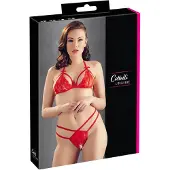 Cottelli collection - open bh set - kanten - rood - L