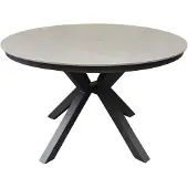 AVH-Collectie Samantha dining tuintafel 144xH75 cm rond antraciet keramisch blad