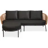 Intratuin 3-zits Loungeset Chiquito Zwart