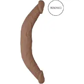 Realrock Realistische Dubbele Dildo zeer soepel 34 cm - Bruin