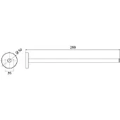 Emco round handdoekhouder, 1-armig, stijf. 300mm, 435013930