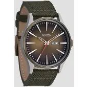 Nixon Sentry Nylon Zilver/Lt Marron Unisex Horloge