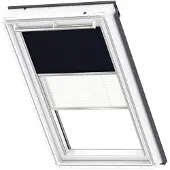 Velux verduisterend rolgordijn met plisse DFD M06 1100S blauw / wit
