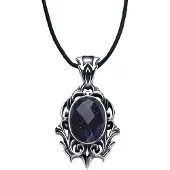 EtNox hard and heavy - Gothic Halsketting - Nachthimmel - voor Vrouwen - zilverkleurig-blauw - Maat Standard