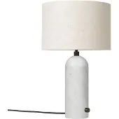 Gubi Gravity S tafellamp Wit marmer-canvas