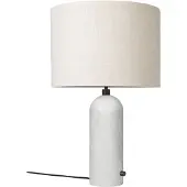 Gubi Gravity L tafellamp Wit marmer-canvas