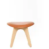 Tom Dixon Slab Poef Natural Cognac Leather
