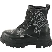 Buffalo Veterlaarsjes 'Aspha' zwart / wit