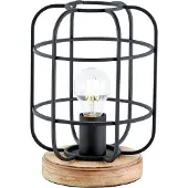 Brilliant Gwen - Tafellamp - E27 max 1x40W - Zwart/Hout