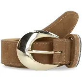 Manfield Taupe suède riem | Maat adult