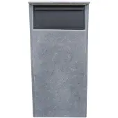 VASP Pakketbrievenbus Bologna Parcel - Natuursteen En Staal - Blauwe Hardsteen - 43x97x30cm