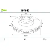 Valeo 197643 Remschijf