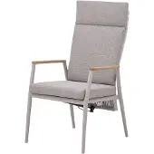 AVH-Collectie Rosetta dining tuinstoel verstelbaar aluminium latte zand