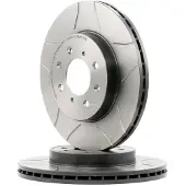 Brembo Remschijf Max 09.5509.75, voorkant, sleuf, geventileerd, 1 Stuk