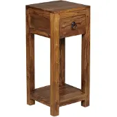 Wohnling Bijzettafel MUMBAI sheeshamhout 68 cm hoog