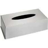 Wenko Box voor tissues RVS mat 25x12x8cm - Tissuebox roestvrijstaal - Tissuehouder - Zakdoekendoos - Tissuedoos staand of wandbevestigd, met bodem