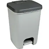 Curver Essentials pedaalemmer - 20 liter - Zilver / Antraciet