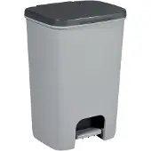 Curver Essentials, 40 liter, Rechthoekig, Kunststof, Grijs, Met pedaal, 380 mm