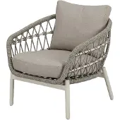 AVH-Collectie Arezzo low lounge dining tuinstoel natural sand