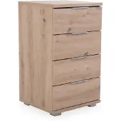 Pol-Power bijzetmeubel nachtkastje 4 laden materiaal hout decoratief folie 46x79x42 cm