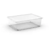Kis C-Box Opbergbox – Met Deksel En Wielen - 27L - 55x38,5x16,5cm - Transparant