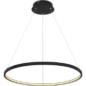 Globo Ralph LED Hanglamp – Ø60 cm – Zwart – Dimbaar – 3 Ringen – 57W – 3000K