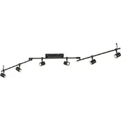 Paul Neuhaus LED plafondspot Barik, 188 cm, verstelbaar Barik, zwart, Woon-/ Eetkamer, metaal, LED plafondlamp