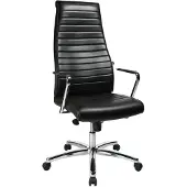 Topstar bureaustoel "Chairman X", echt leer, zwart. Verzendkosten zijn van toepassing