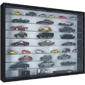 VCM MandosaXXL glazen vitrines wandmontage 2 glazen deuren zwart.