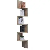 VCM Mintis wandkast Hoekopstelling met 5 plankenSonoma eiken decor.