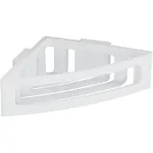 Wenko Turbo-Loc Bralia Hoekrek wit mat 35x9cm - Doucherek - Douchemand - Bevestigen zonder boren - Zelfklevend
