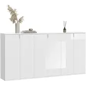 Ebuy24 ProjektX kommode 6 deuren wit.