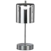 FHL Easy! LED-tafellamp Riva, dimbaar, alu / grijs / zink, Woon-/ Eetkamer, Glas, Modern, LED tafellamp