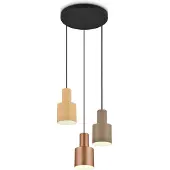 TRIO Hanglamp Agudo, dimbaar, multicolor, Woon-/ Eetkamer, metaal, Modern, hanglamp