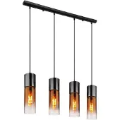 Globo Strakke Hanglamp Annika 4 Lichts Gunmetal