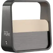 Pure Tafellampe , Go, dimbare, Grijs, Woonkamer, Aluminium, Modern