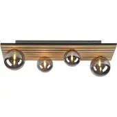 JUST LIGHT Houten Plafondlamp Green Stika Rechthoekig