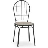Siena Garden Prato Stapelstoel 43x43x94 cm Staal/Zwart 4 stuks