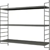 En.casa Wandplank Strängnäs verstelbaar 50x60x15 cm donkergrijs