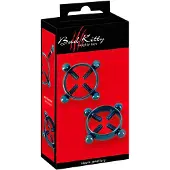 Bad Kitty - tepelklem sieraden - rond - blauw