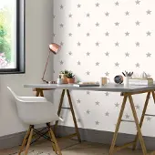 Overig Vliesbehang Friends & Coffee 16646 - Wit - Zilvergrijs - 10,05m X 53cm