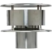 Burgerhout Saninstal Rookgaskap Ø100mm Aluminium