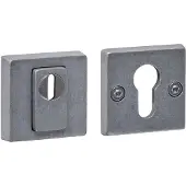 Intersteel SKG3 veiligheidsrozetten vierkant 54x54x12mm profielcilindergat met kerntrekbeveiliging - PVD RVS getrommeld